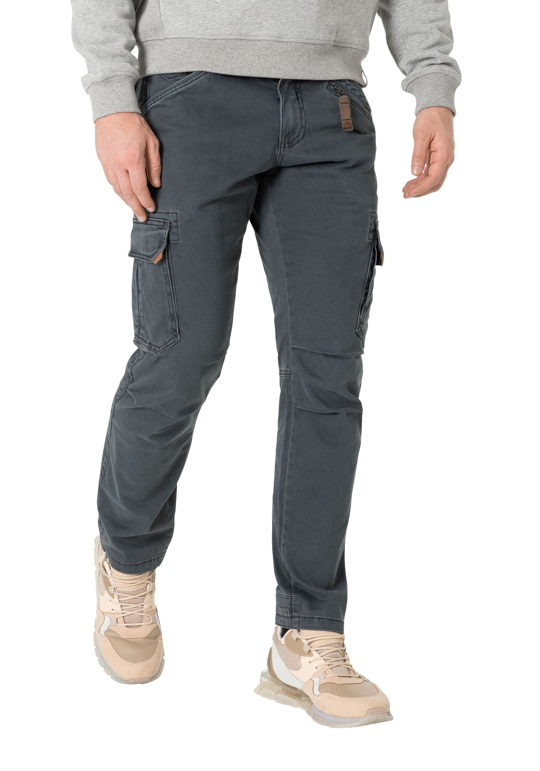 Cargohose Regular Fit Taschen Baumwolle Reißverschluss