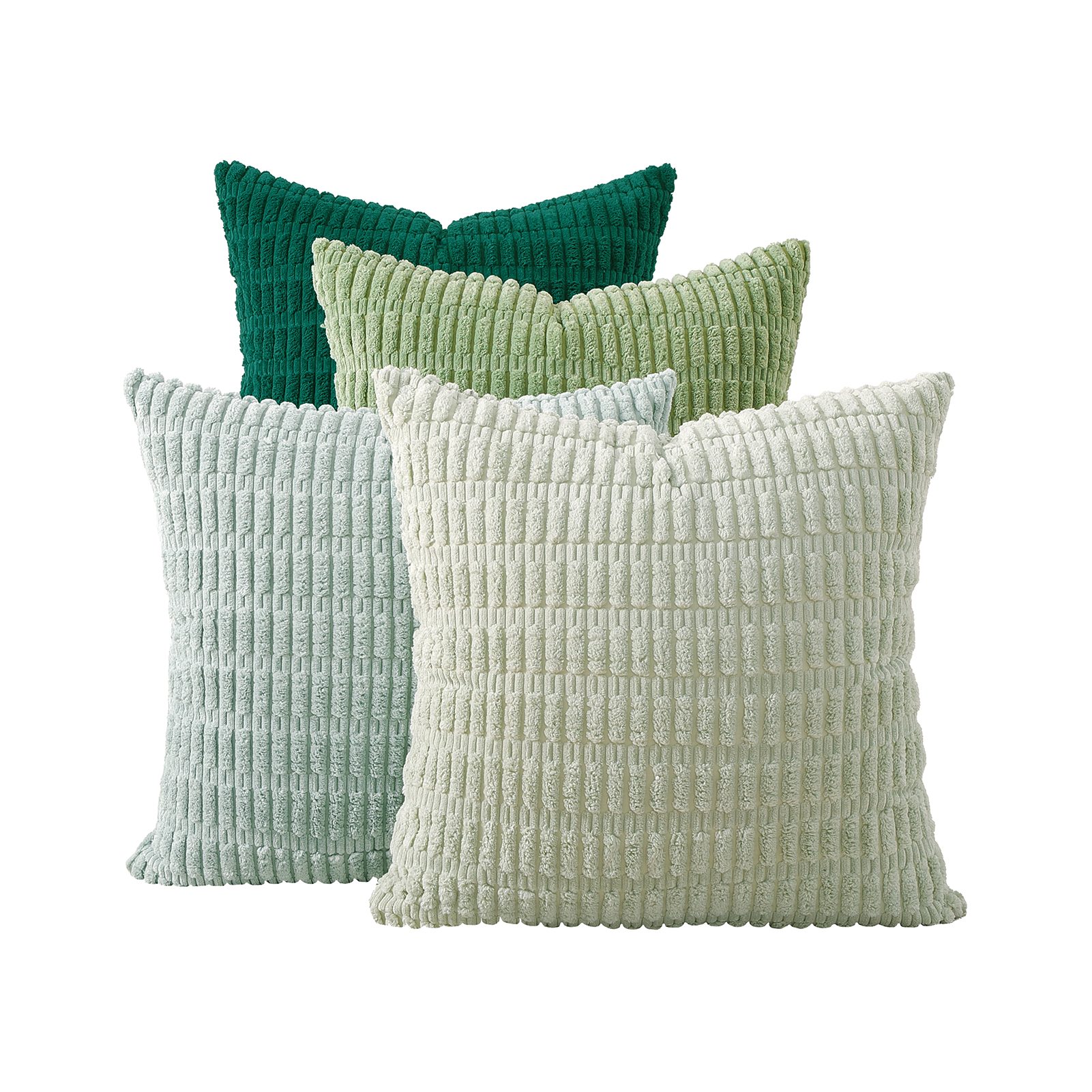 Interior by Hakito Dekokissen 4er Set Kissenbezüge inklusive Füllkissen Set Mosa Kordsamt weich, Kissenhülle mit Füllung