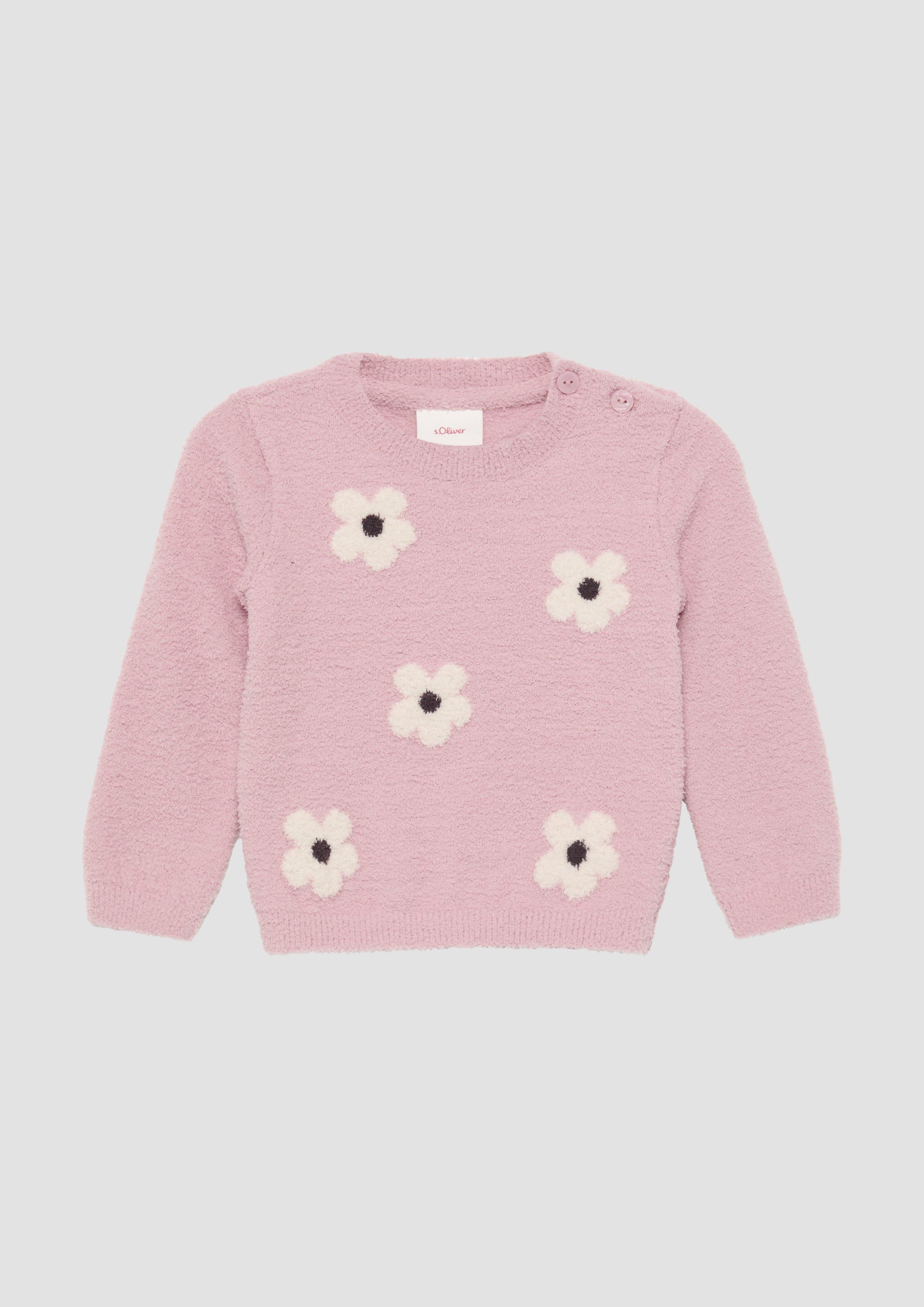 s.Oliver Langarmshirt Weicher Strickpullover aus Bouclé günstig online kaufen
