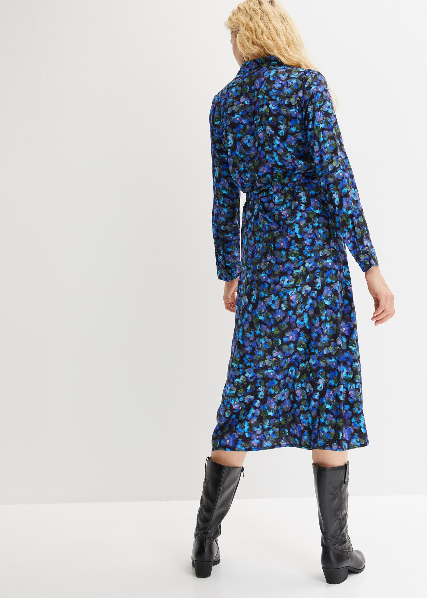 bonprix Hemdblusenkleid Hemdblusenkleid aus reiner Viskose günstig online kaufen