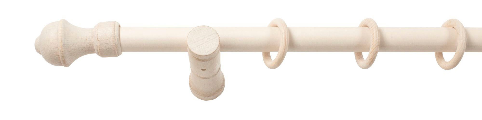 SN DECO GROUP Gardinenstange Ares, 1-läufig, Fixmaß, mit Bohren, verschraubt, Holzwerkstoff, 28 mm, Holz, verschiedene Längen und Farben, Komplettset