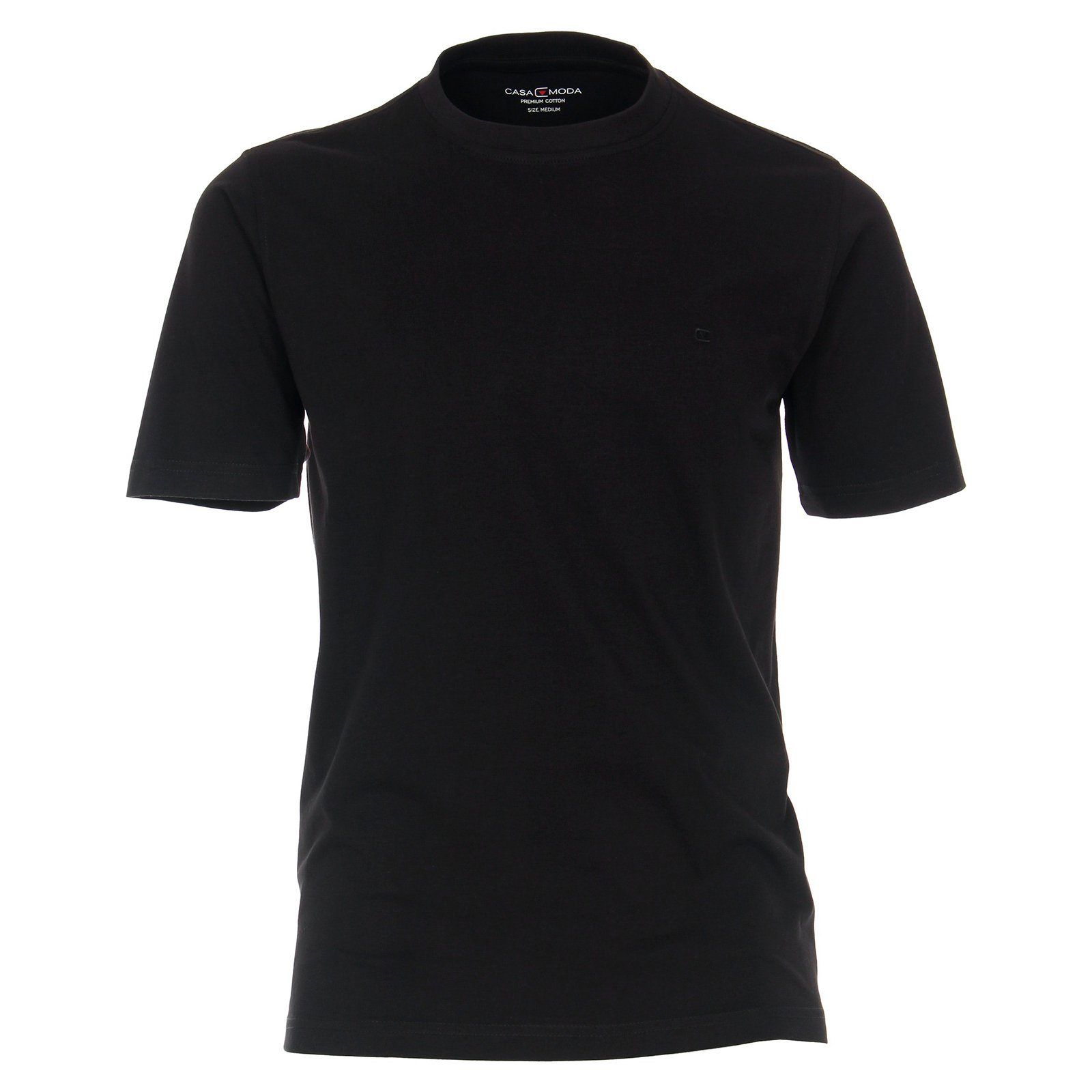 CASAMODA Rundhalsshirt CasaModa Basic T-Shirt schwarz Übergröße günstig online kaufen