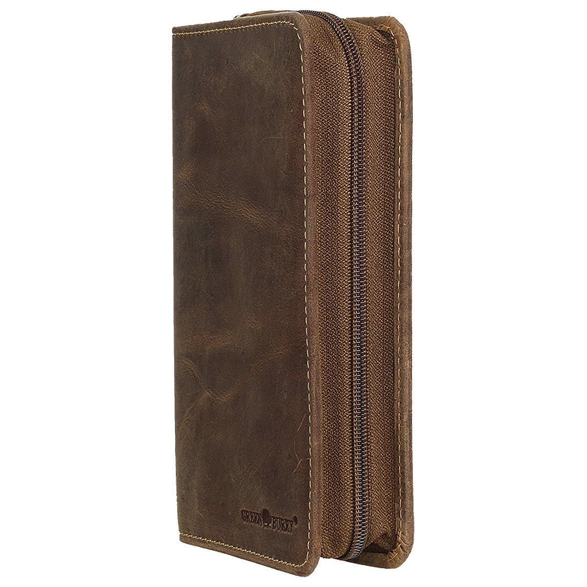 Thumbnail - Greenburry Federmäppchen Vintage Leder Stifteetui Federmäppchen Stiftebox 1575-25