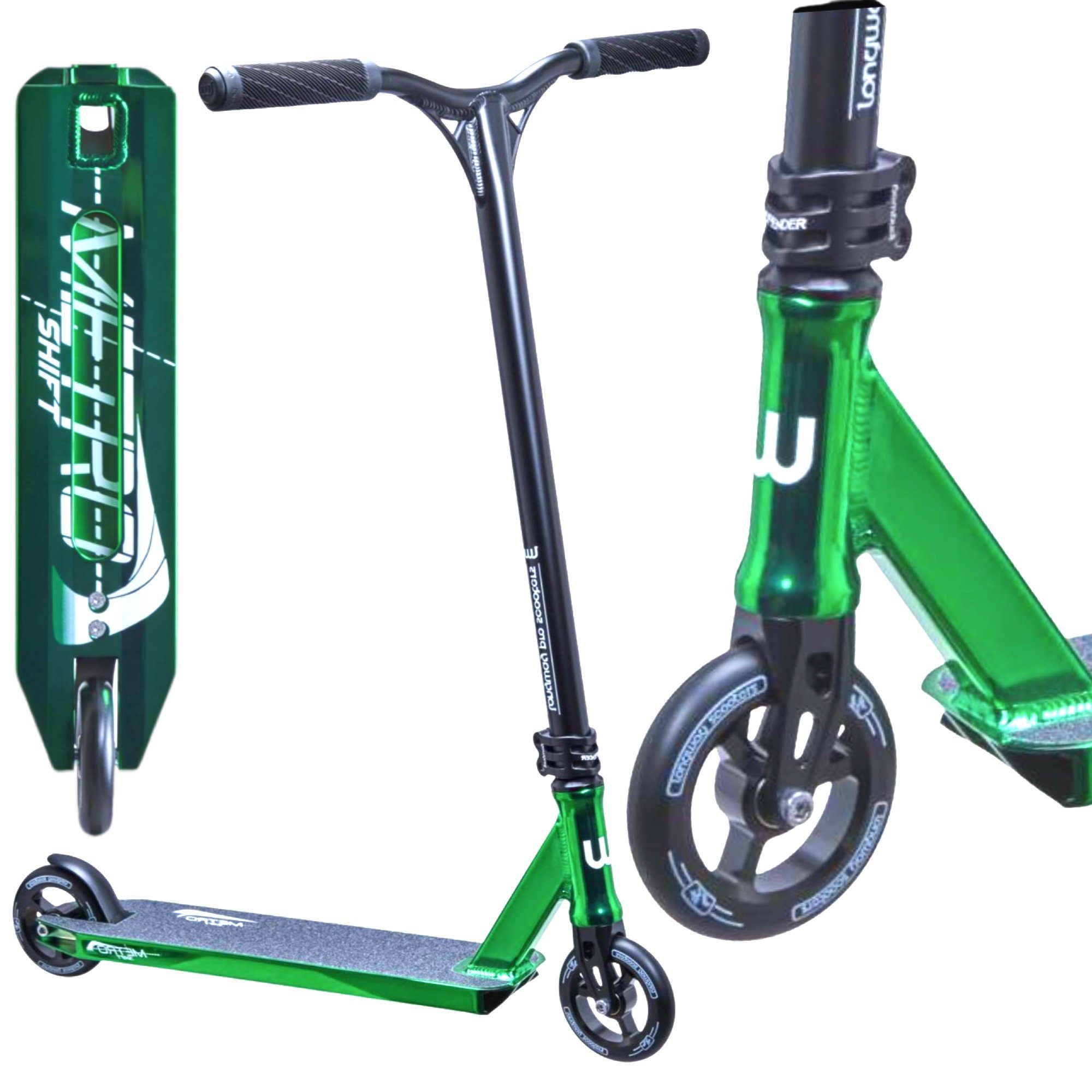 Longway Scooters Stuntscooter Longway Metro Shift Stunt-Scooter H=84cm Emerald