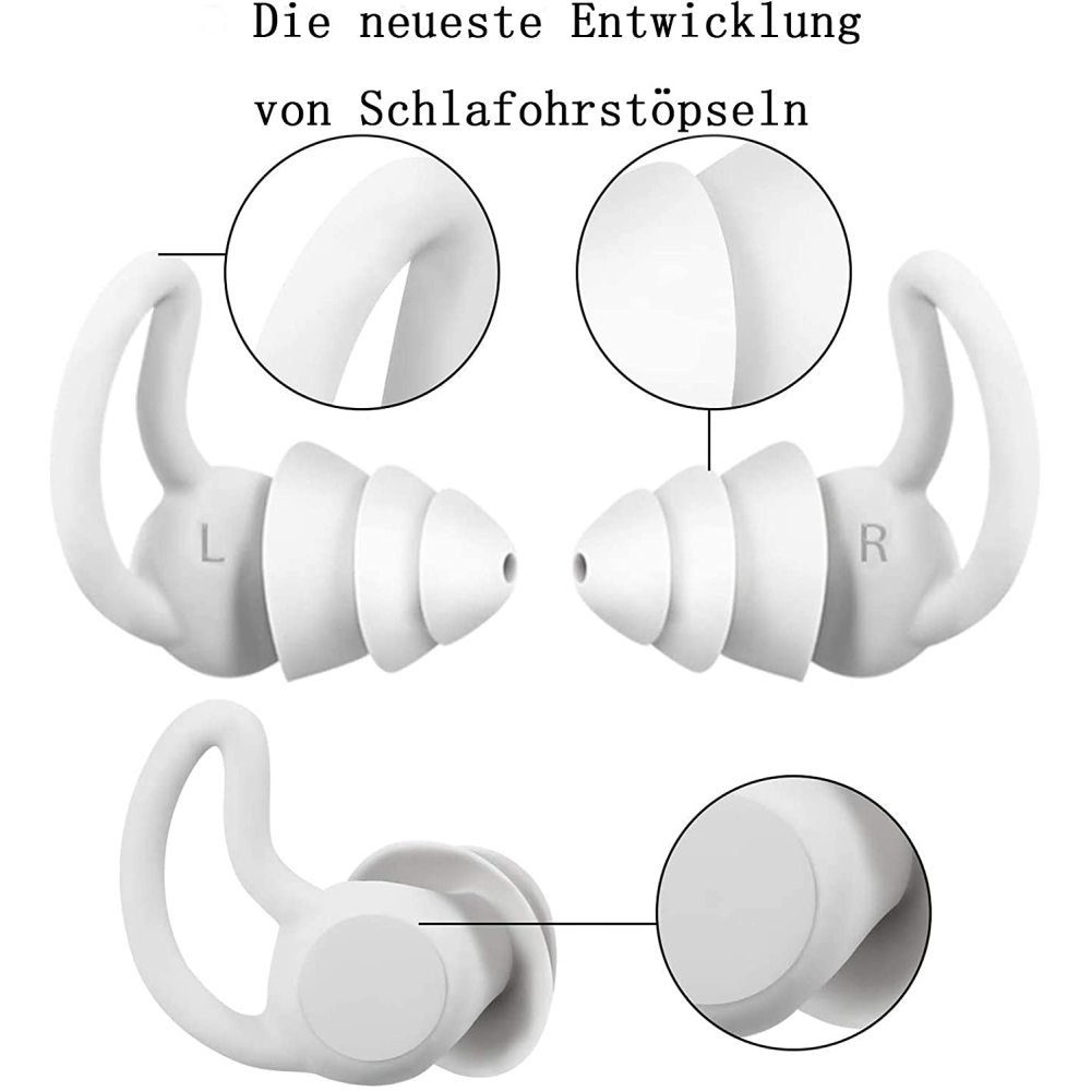 Jormftte Gehörschutzstöpsel Ohrstöpsel,Silikon,Gehörschutz