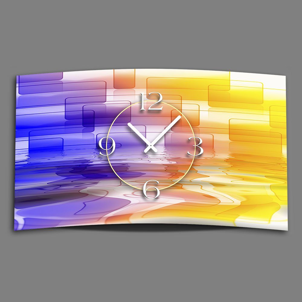 dixtime Wanduhr Digital Designer Art abstrakt Designer Wanduhr modernes Wanduhren (Einzigartige 3D-Optik aus 4mm Alu-Dibond)