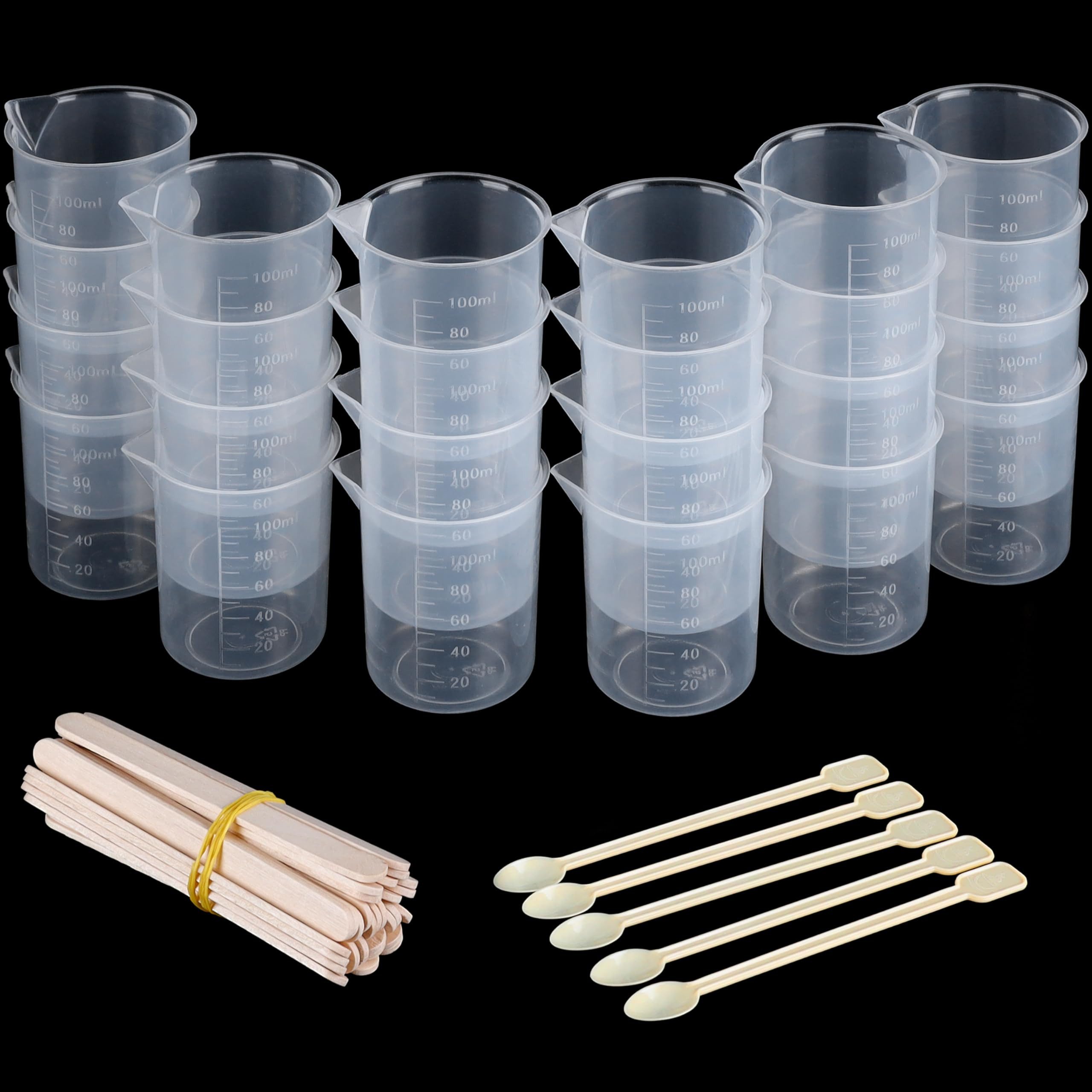 Messlöffel Messbecher Set Belle Vous - 100ml, transparent