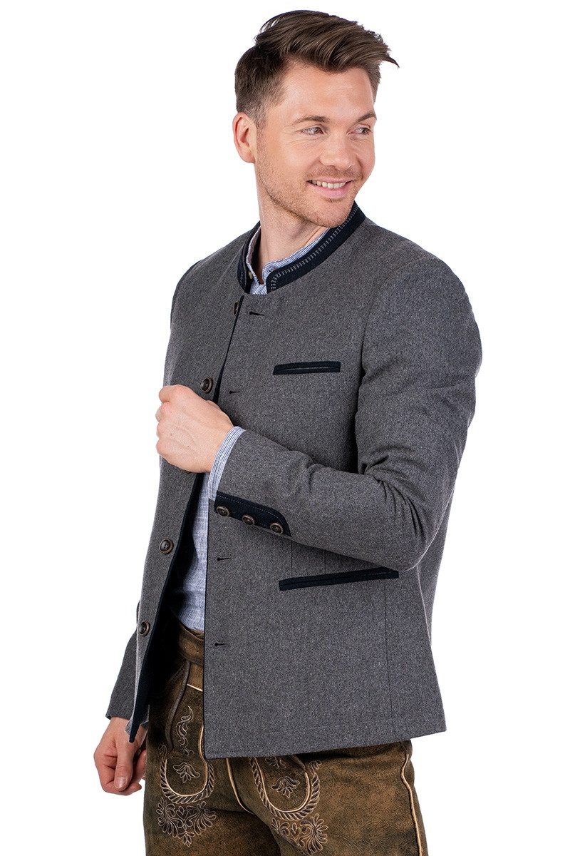 Spieth & Wensky Trachtenjanker Janker - BALDUIN - grau/dunkelblau günstig online kaufen