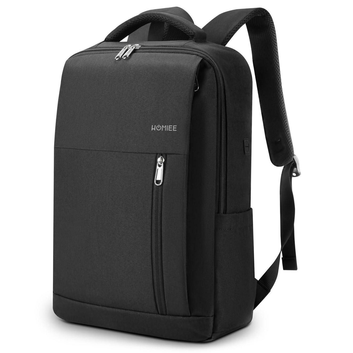 LuxusKollektion Laptoprucksack Rucksack Herren 17 Zoll Schwarz Arbeitsrucksack
