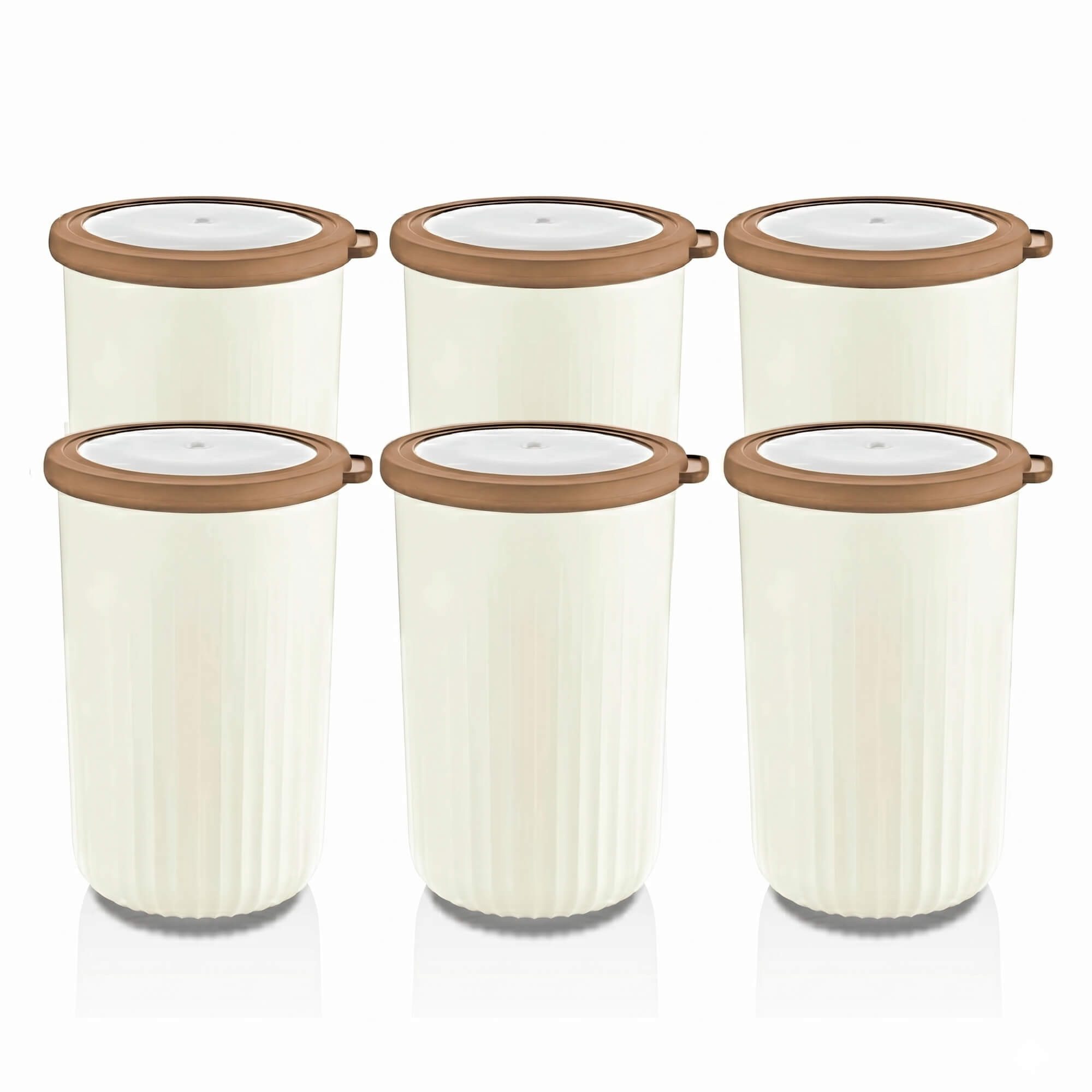 Vip Ahmet Vorratsdose Vorratsgläser Set mit Luftdicht, BPA-frei Kunststoff, 6-tlg, 6x1L, Kunststoff, (6-tlg., 6-tlg, 6x1L), mit transparentem Deckel