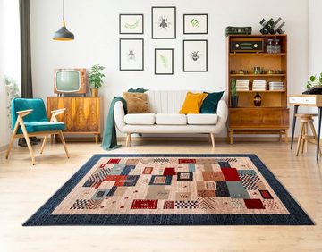 Teppich Kayra, Home affaire, rechteckig, Höhe: 10 mm, Orient-Optik, mit Bordüre, Kurzflor, weich, pflegeleicht, elegant