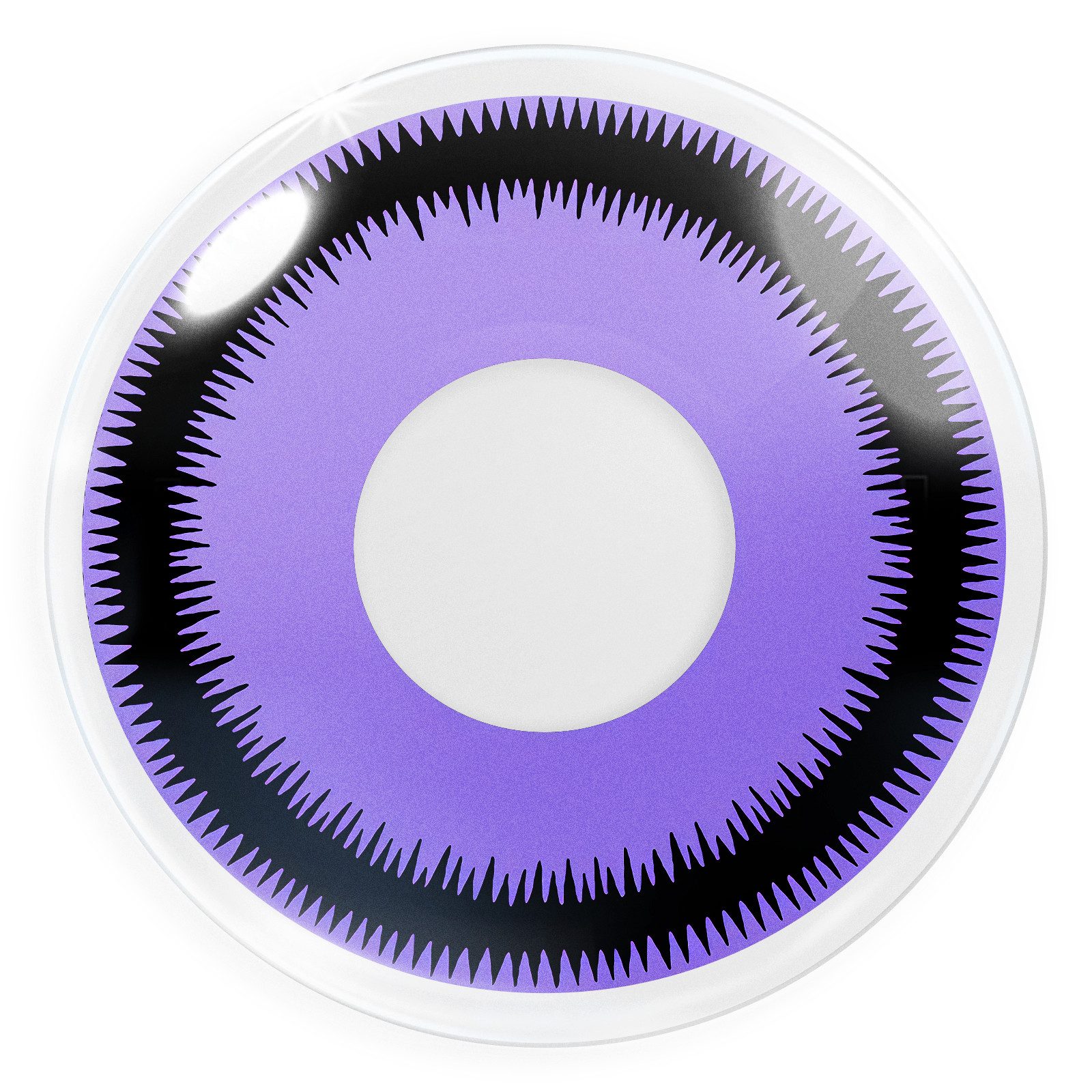 MeralenS Jahreslinsen lila 'Purple Lunatic' Manga Fun Linsen 1 Paar. Halloween & Cosplay