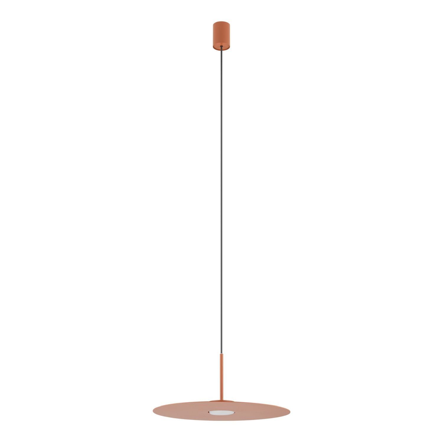 Licht-Erlebnisse Pendelleuchte MILTAK, ohne Leuchtmittel, Metall GX53 Ø 40 cm H: max. 140 cm Terrakotta rund Modern