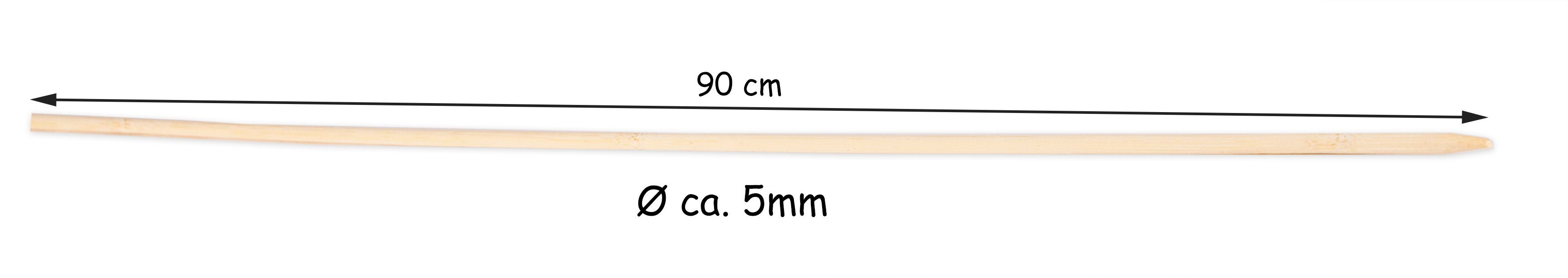 BigDean Rankhilfe 100x Bambus Pflanzstäbe Tomatenstangen Rankstäbe 90 cm Pflanzenstäb Set, 100 St., Bambusstäbe, Rankhilfen, Pflanzstäbe, Bambus, Umweltfreundli – Bild 5 von 5