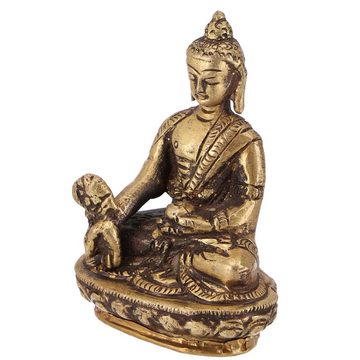 Guru-Shop Buddhafigur Buddha Statue aus Messing Medizin Buddha 8 cm -..