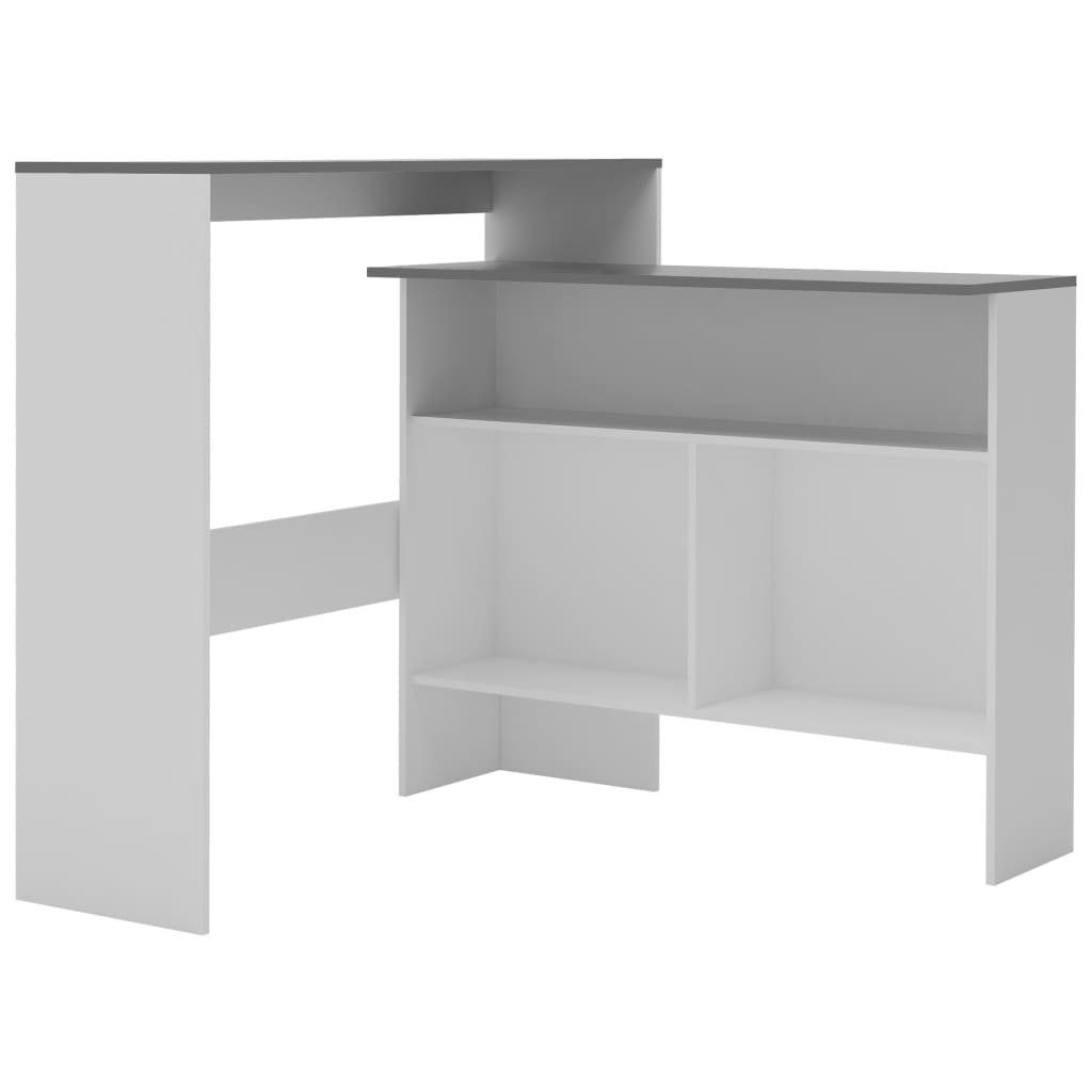 | Grau 120 x 2 x 40 cm mit Weiß vidaXL Grau Grau 130 Bartisch (1-St) Tischplatten Esstisch und