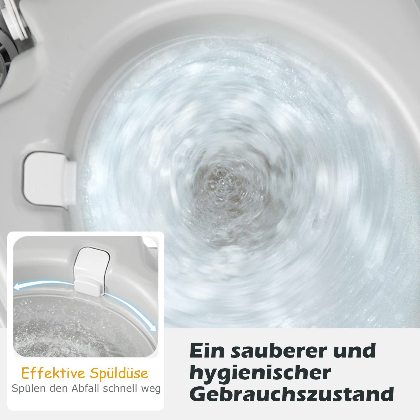 COSTWAY Campingtoilette, mit abnehmbarem Abwassertank, tragbar
