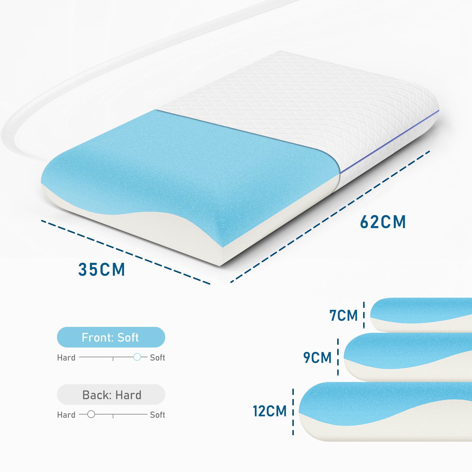 ROYGBIV Nackenstützkissen orthopädisches kissen, kopfkissen nackenschmerzen günstig online kaufen