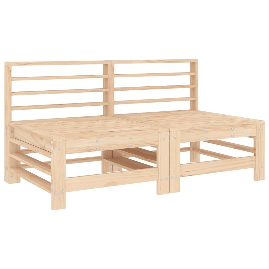 vidaXL Sofaelement Garten-Mittelsofas 2 Stk. Massivholz günstig online kaufen
