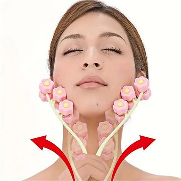 RefinedFlare Gesichtsmassagegerät Blumen-Massagerolle, geeignet für das V-Face-Lifting-Beauty-Tool