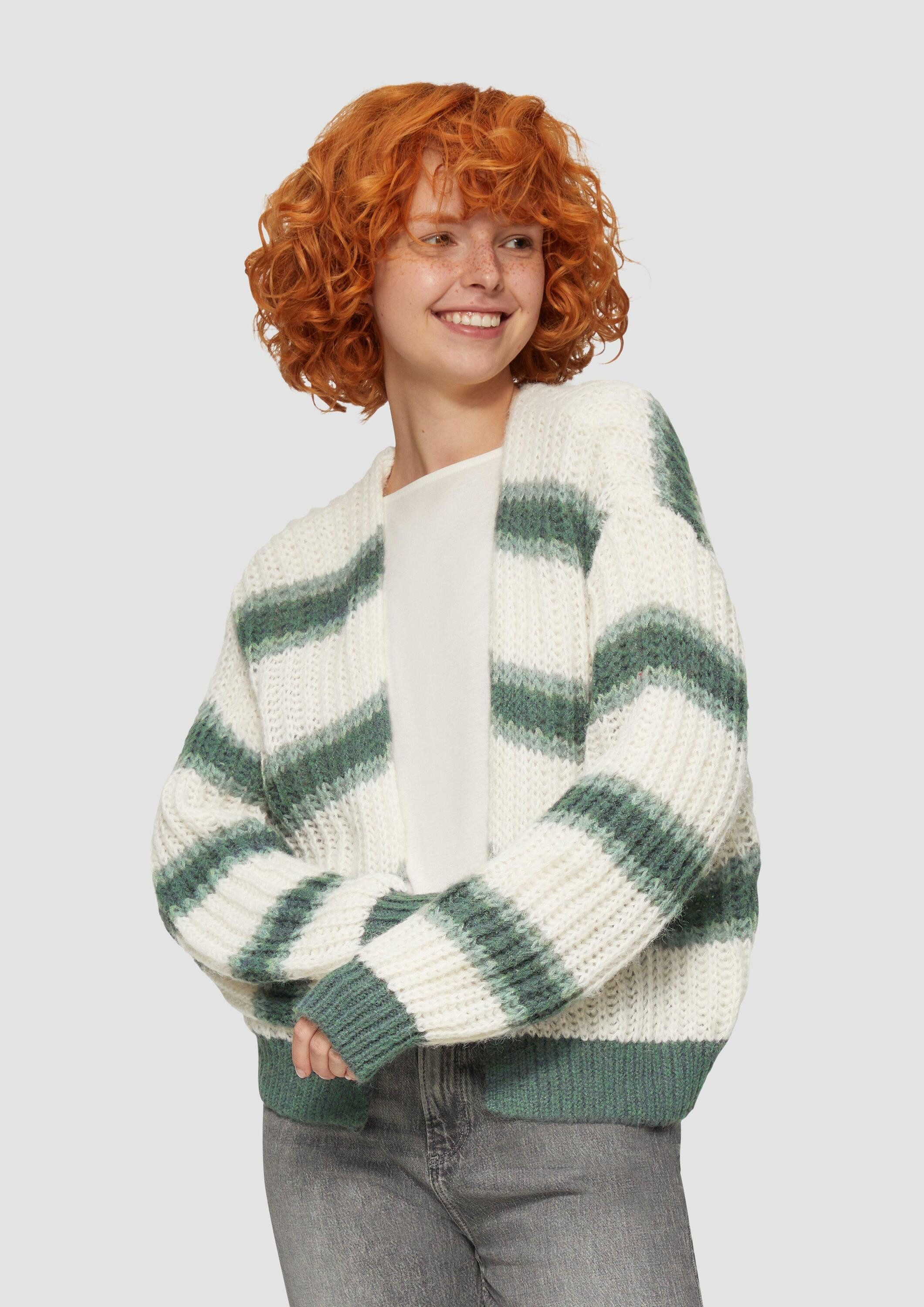 QS Cardigan Strickjacke Offene Strickjacke mit günstig online kaufen