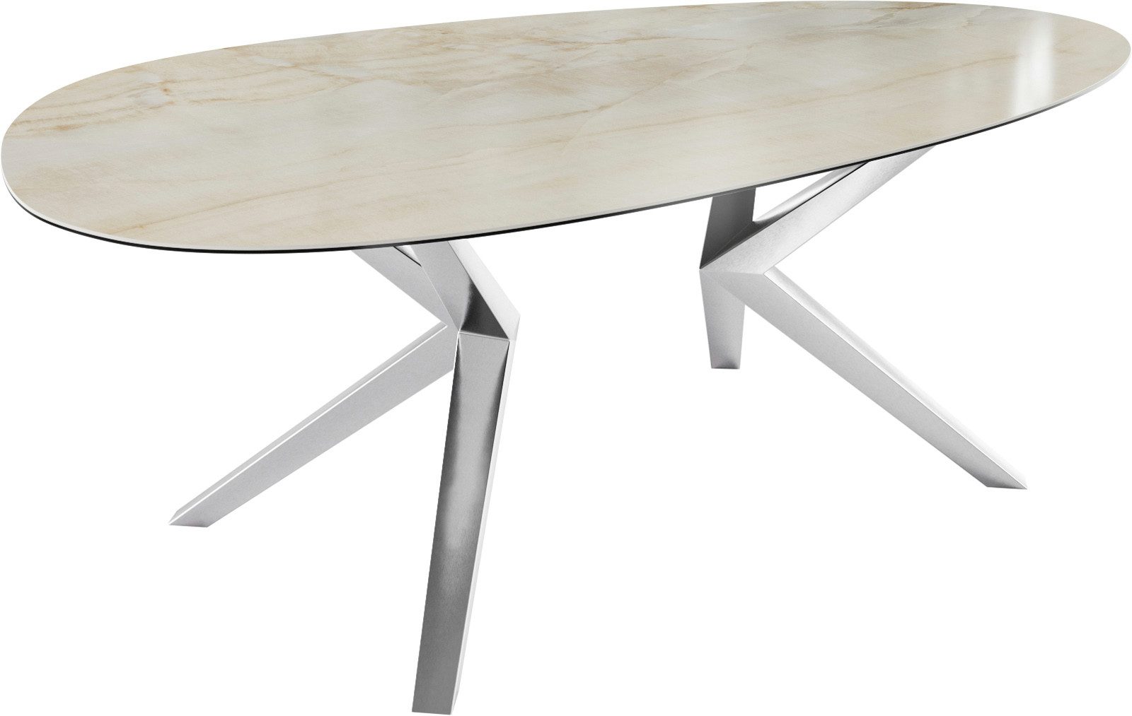 DELIFE Esstisch Edge, Oval Keramik Iris günstig online kaufen