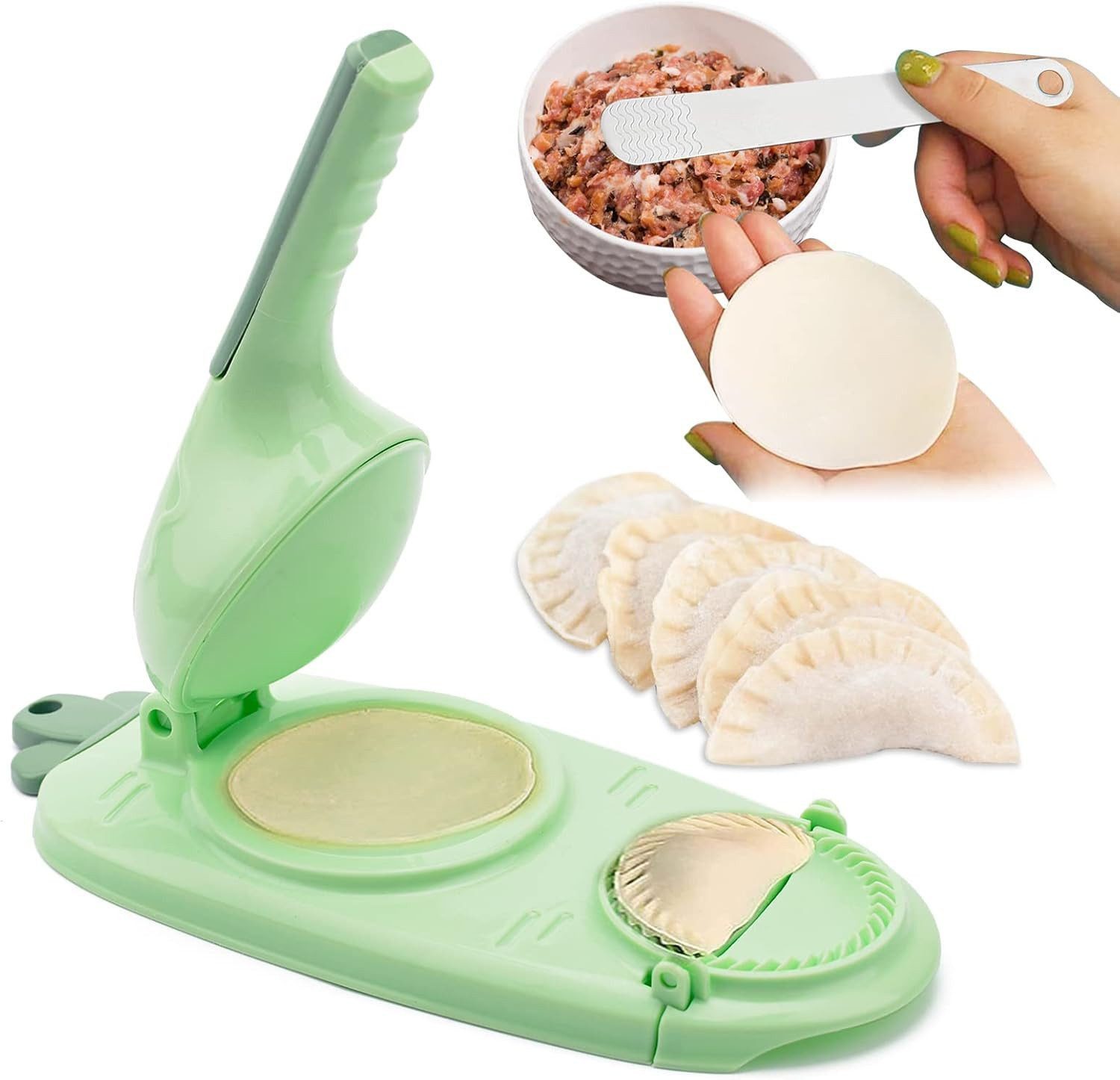 FELIXLEO Nudelmaschine 2-in-1-Knödelmacher, Tortillapresse, Mini-Küchenwerkzeug