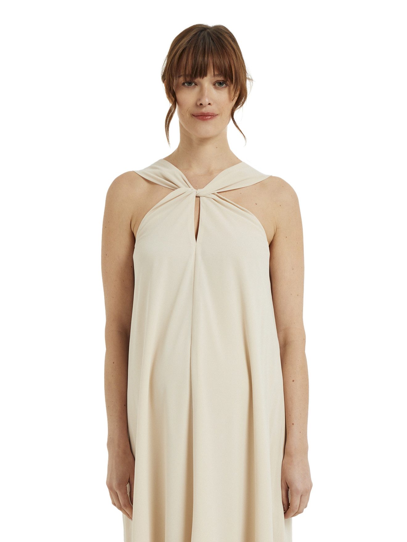Maxikleid Elegantes langes Umstandskleid aus Crêpe