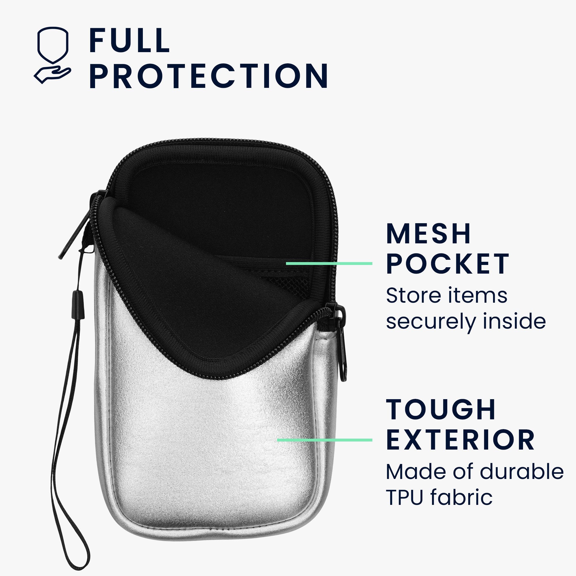 kwmobile Handytasche Handytasche für Smartphones L - 6,5" (1-tlg), Neopren Handy Hülle - Handy Tasche Sleeve Pouch