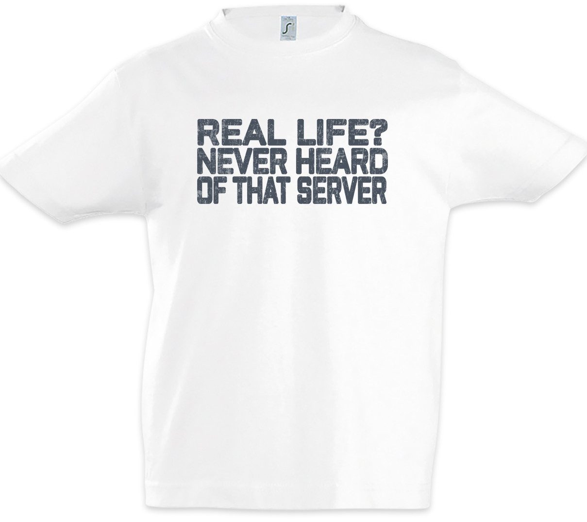 Print-Shirt Real Life Kinder T-Shirt Server Gamer Fun Games Gaming Video PC Admin
