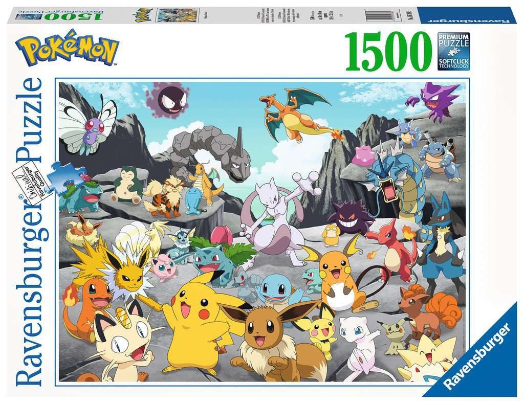 Ravensburger Пазлы Ravensburger, Pokémon Classics, 1500 Teile Пазлы, 1500 Пазлыteile, Made in Europe