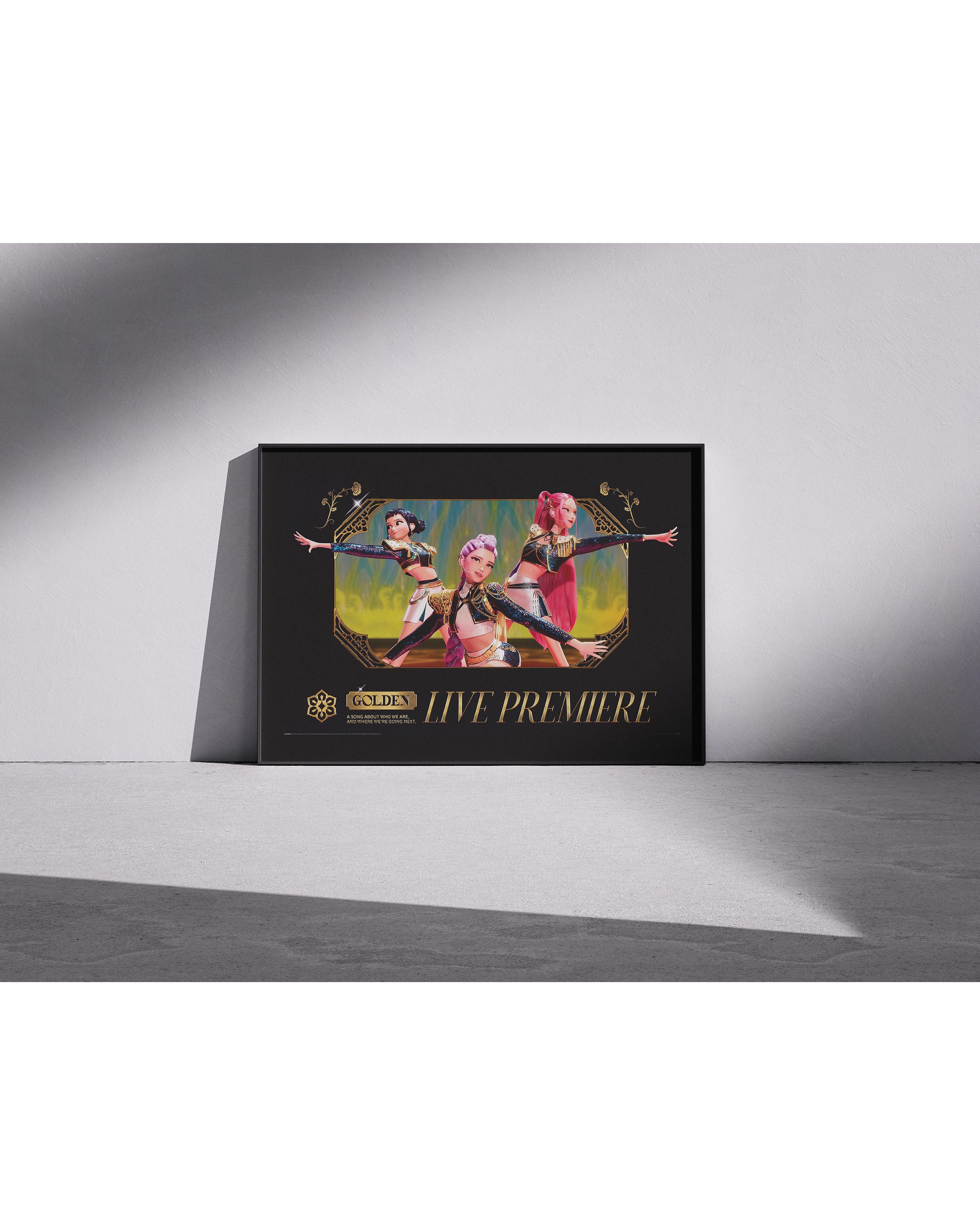 PYRAMID Poster KPop Demon Hunters Poster Golden Live Premiere 91,5 x 61 cm