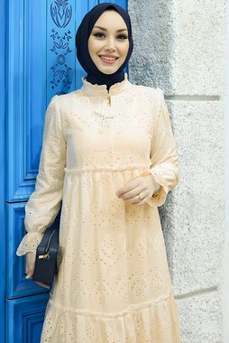 Modabout Maxikleid Langes Kleider Abaya Hijab Kleid Damen - NELB0007D4655KRM (1-tlg)