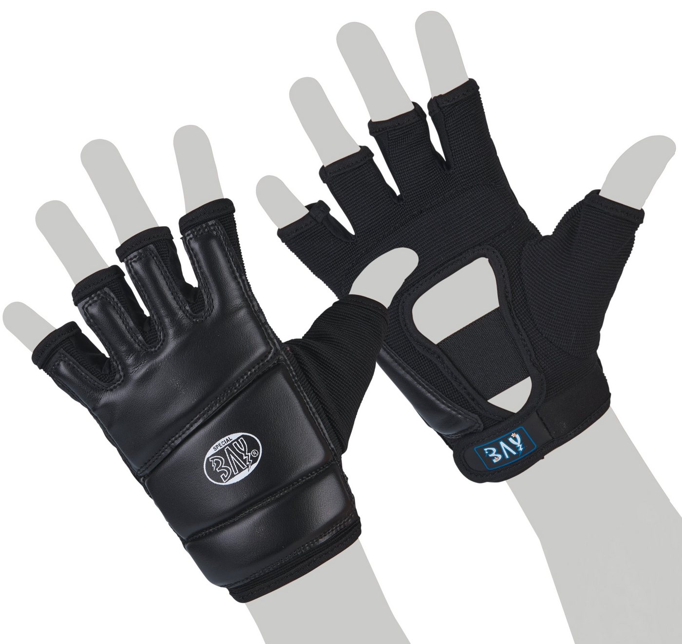 BAY-Sports Sandsackhandschuhe Touch Boxhandschuhe Sandsack Boxsack Handschutz schwarz, XXS - XXL Erwachsene und Kinder