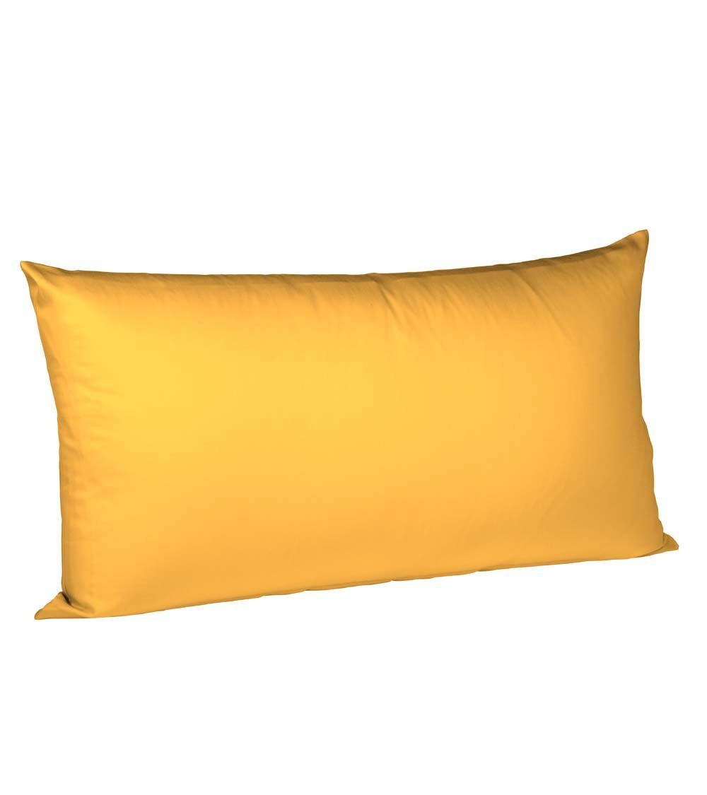 fleuresse Kissenbezüge 2 Stück Fleuresse Mako-Satin Kissenbezüge 40x80 cm uni mit RV DP, (2 Stück)