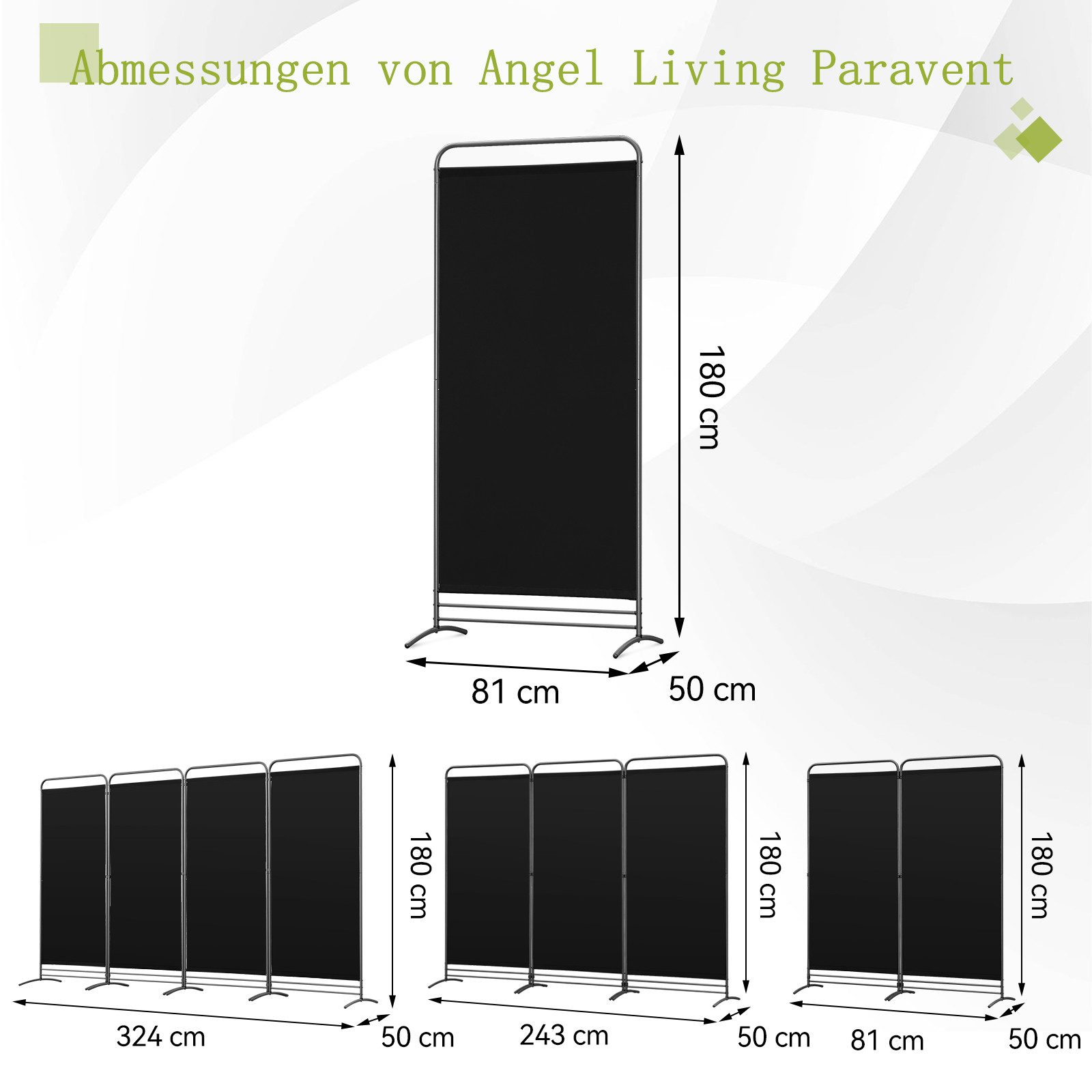 Angel Living Senkrechtmarkise 1-teilig, klappbarer Raumteiler, freistehende Sichtschutzwand (1-St) für Büro, Balkon, Schlafzimmer, Garten, 81 x 180 cm
