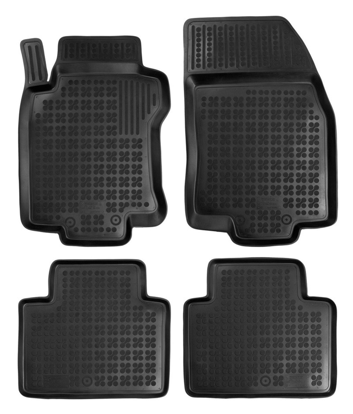 AZUGA Auto-Fußmatten Hohe Gummi-Fußmatten passend 7/2014 X-Trail SUV für (T32) ab Nissan für X-Trail 4-tlg., Nissan