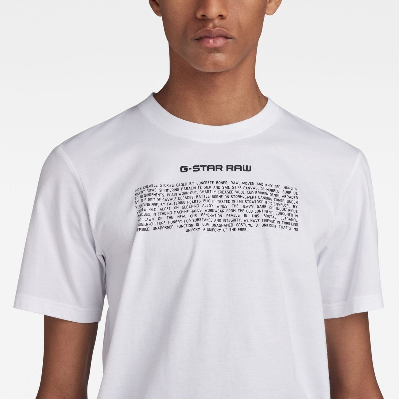 White (1-tlg) t RAW Poem slim r T-Shirt G-Star