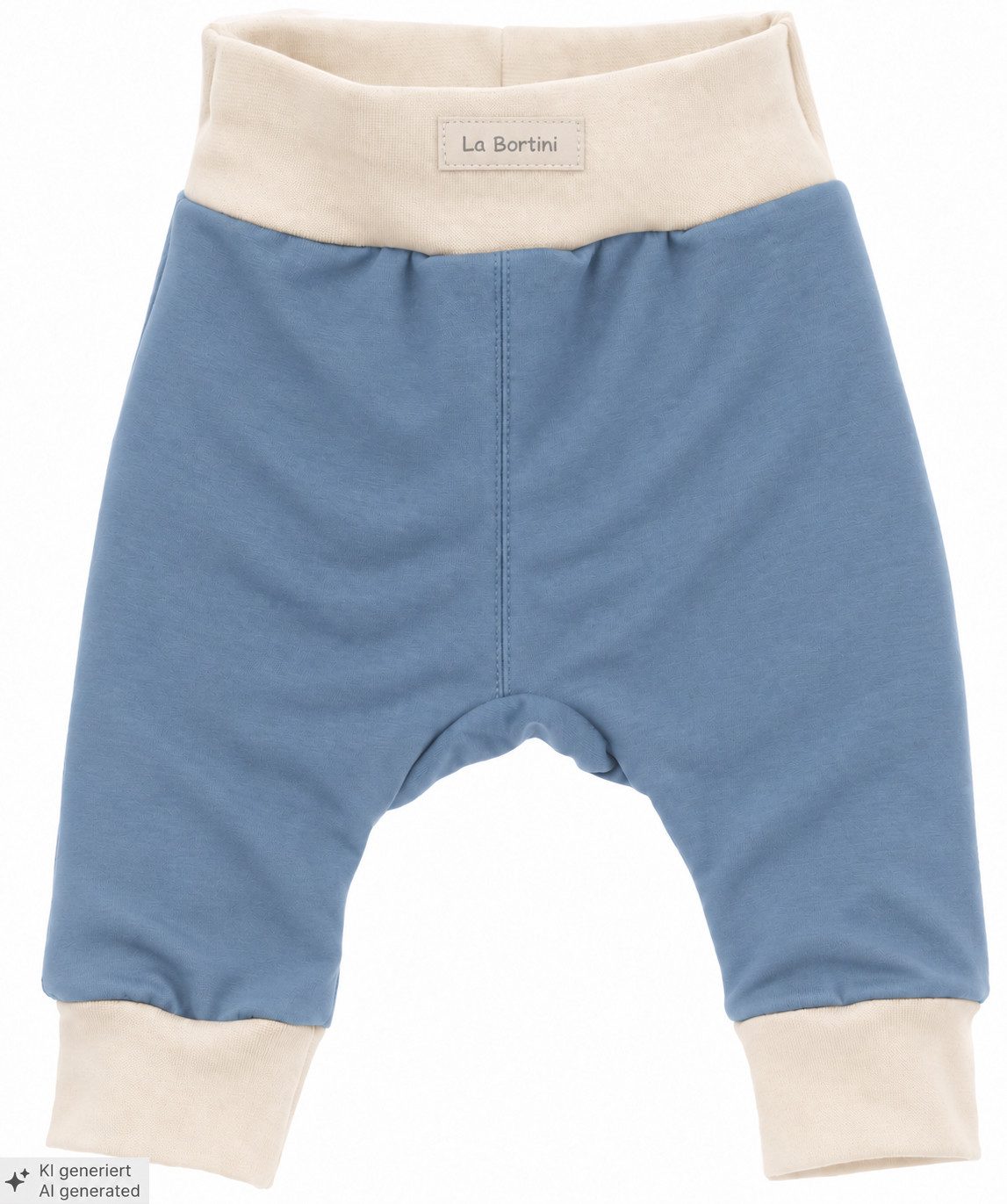 La Bortini Schlupfhose Baby Hose elastische Mitwachshose für Neugeborene elastisch, weich, altblau, 44 50 56 62 68 74 80 86 92 98