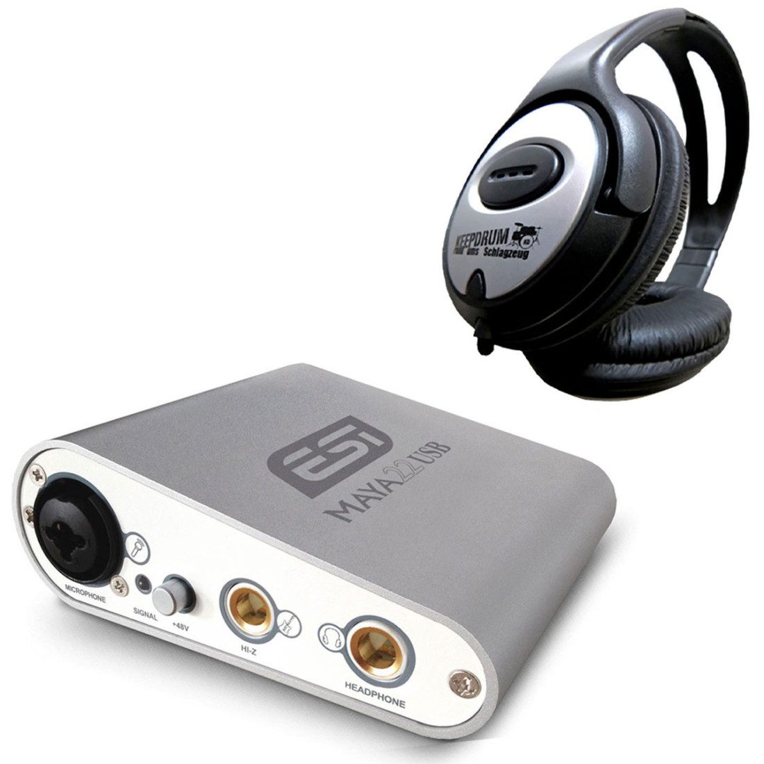 ESI MAYA 22 USB Audio-Interface mit Kopfhörer Digitales Aufnahmegerät