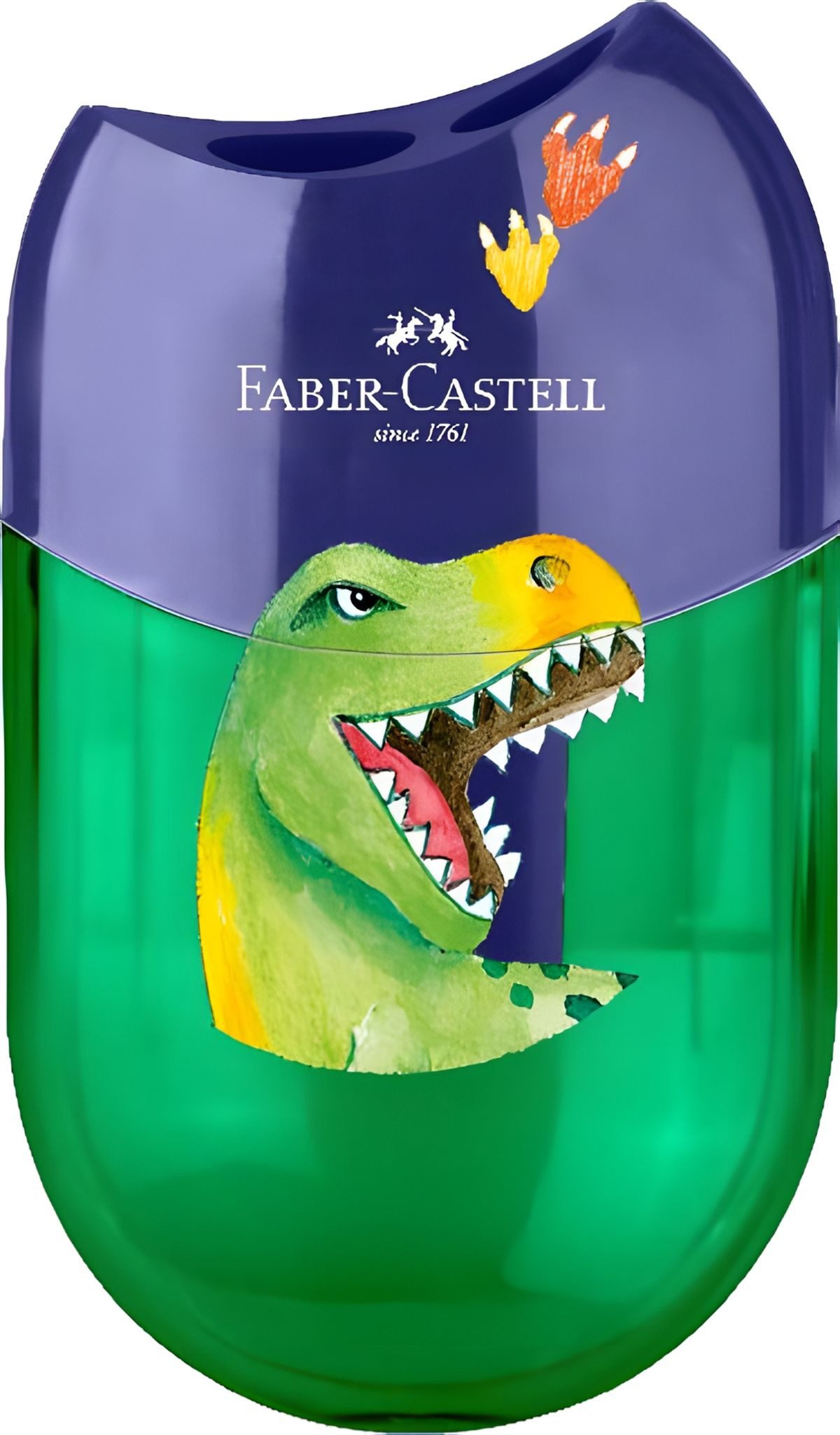Faber-Castell Anspitzer Faber Castell Doppelspitzdose oval Dino