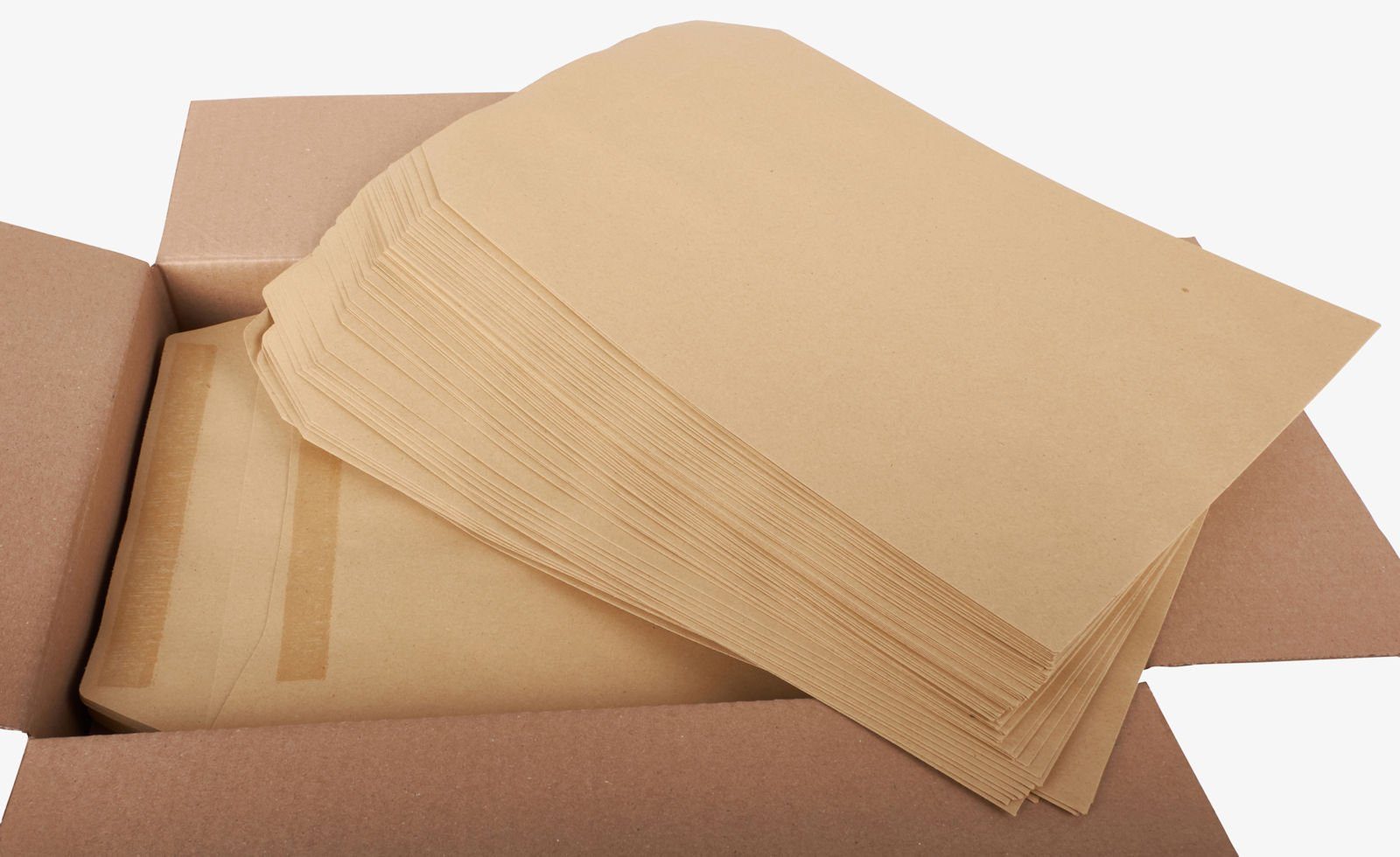KK Verpackungen Briefumschlag, Versandtaschen Kuverts DIN C4 229 x 324 mm Selbstklebung Braun
