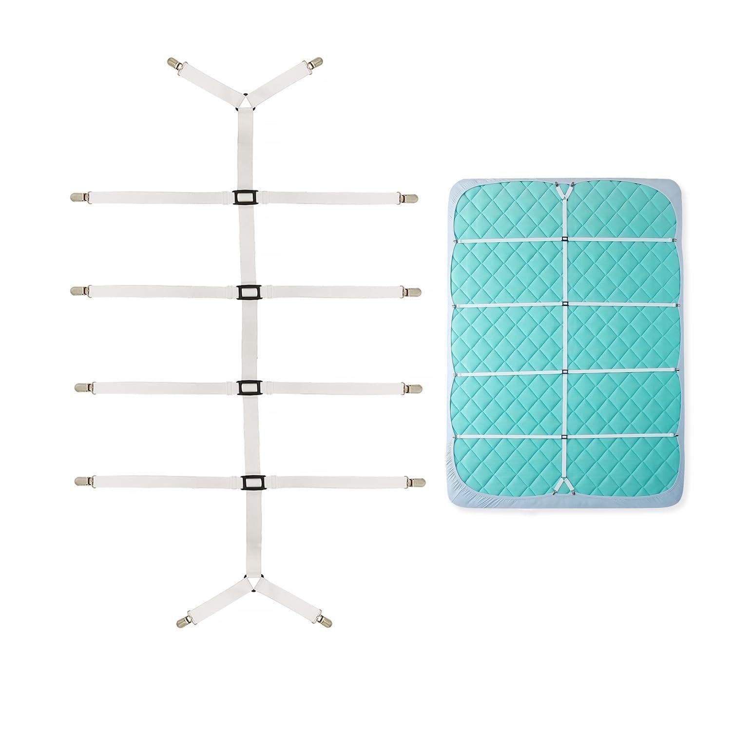 LuxusKollektion Spanngurt Bettlakenspanner Verstellbar Weiß (1-St)
