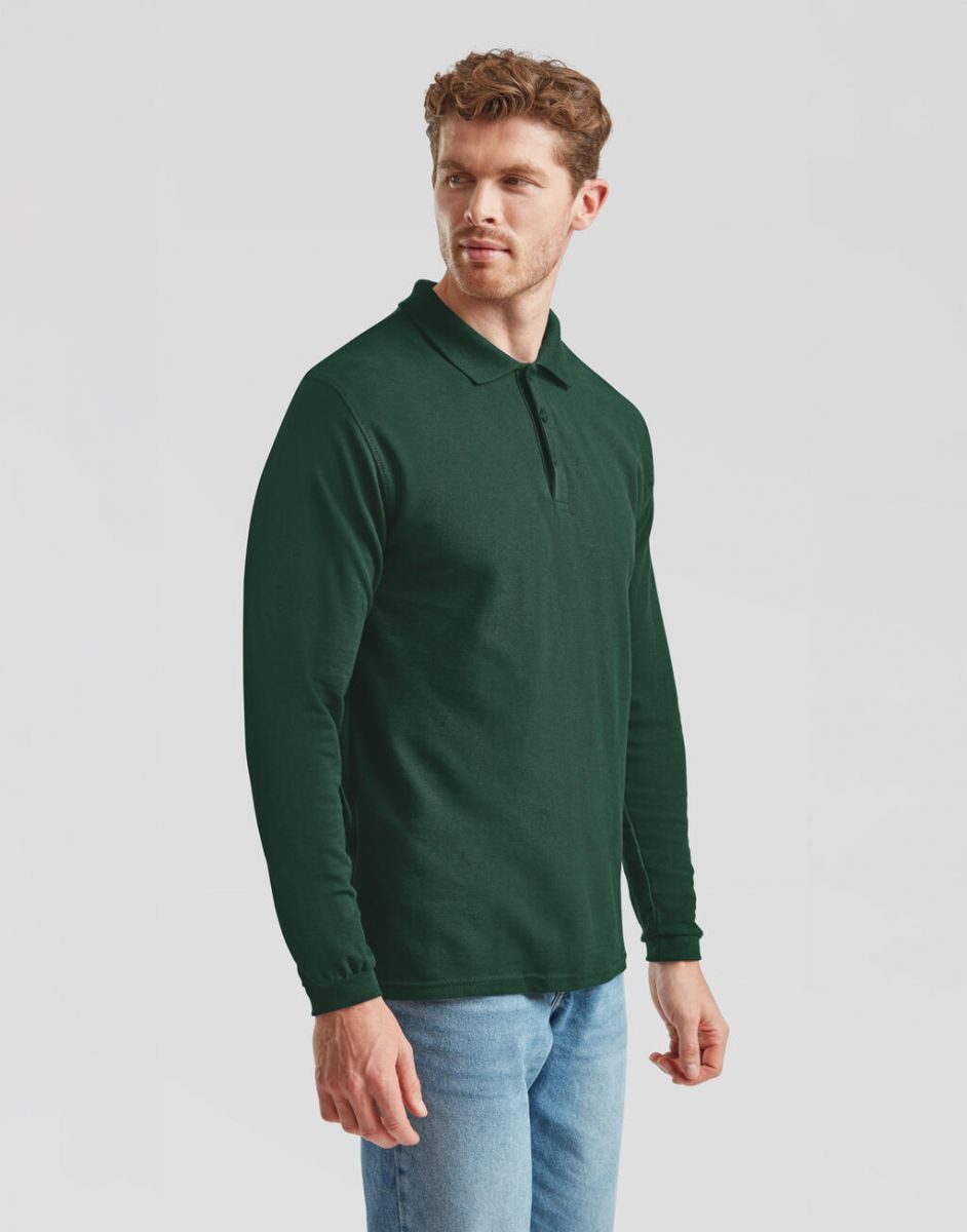 Fruit of the Loom Langarm-Poloshirt Herren Premium Long Sleeve Poloshirt günstig online kaufen