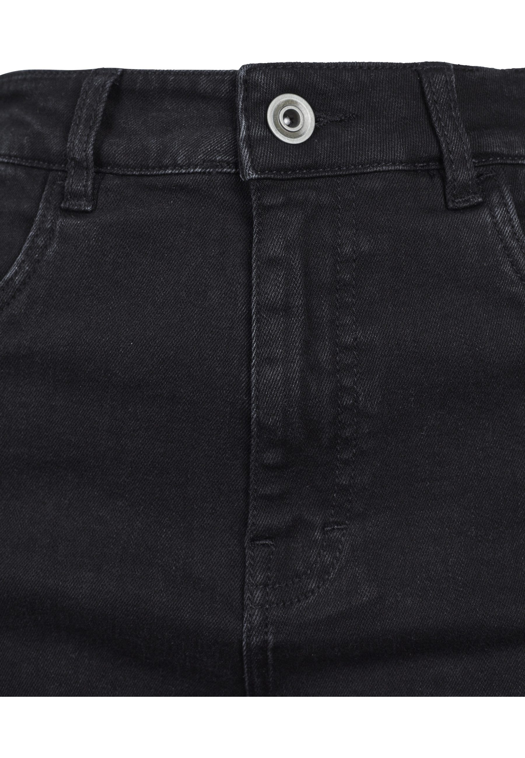URBAN CLASSICS Stoffhose Urban Classics Damen Ladies Highwaist Denim Lace Up Shorts (1-tlg)