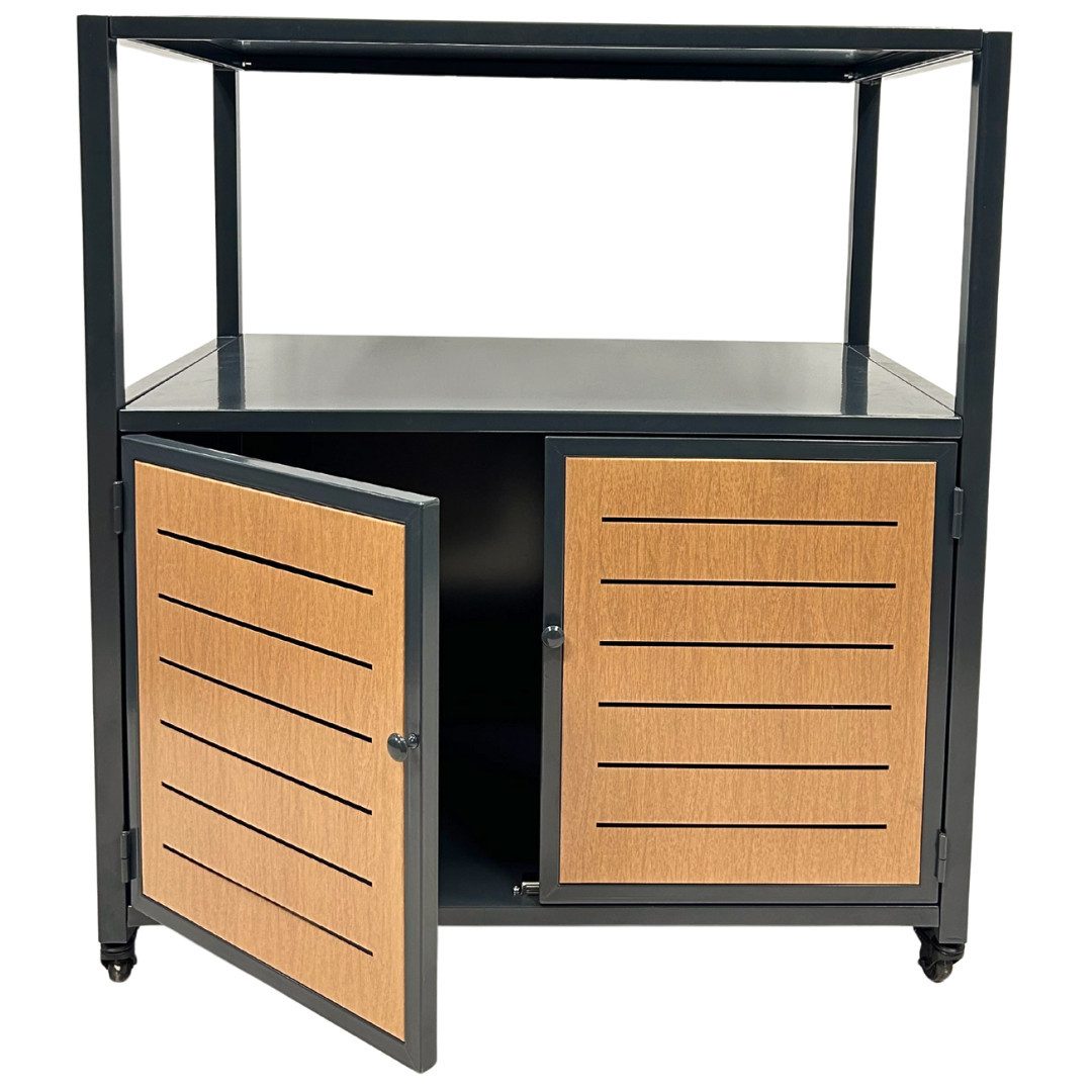 abc HOME Outdoor-Küche Küchenwagen Industrial mit Gasfach, fahrbar, verzinkt, Verzinkter & pulverbeschichteter Stahl