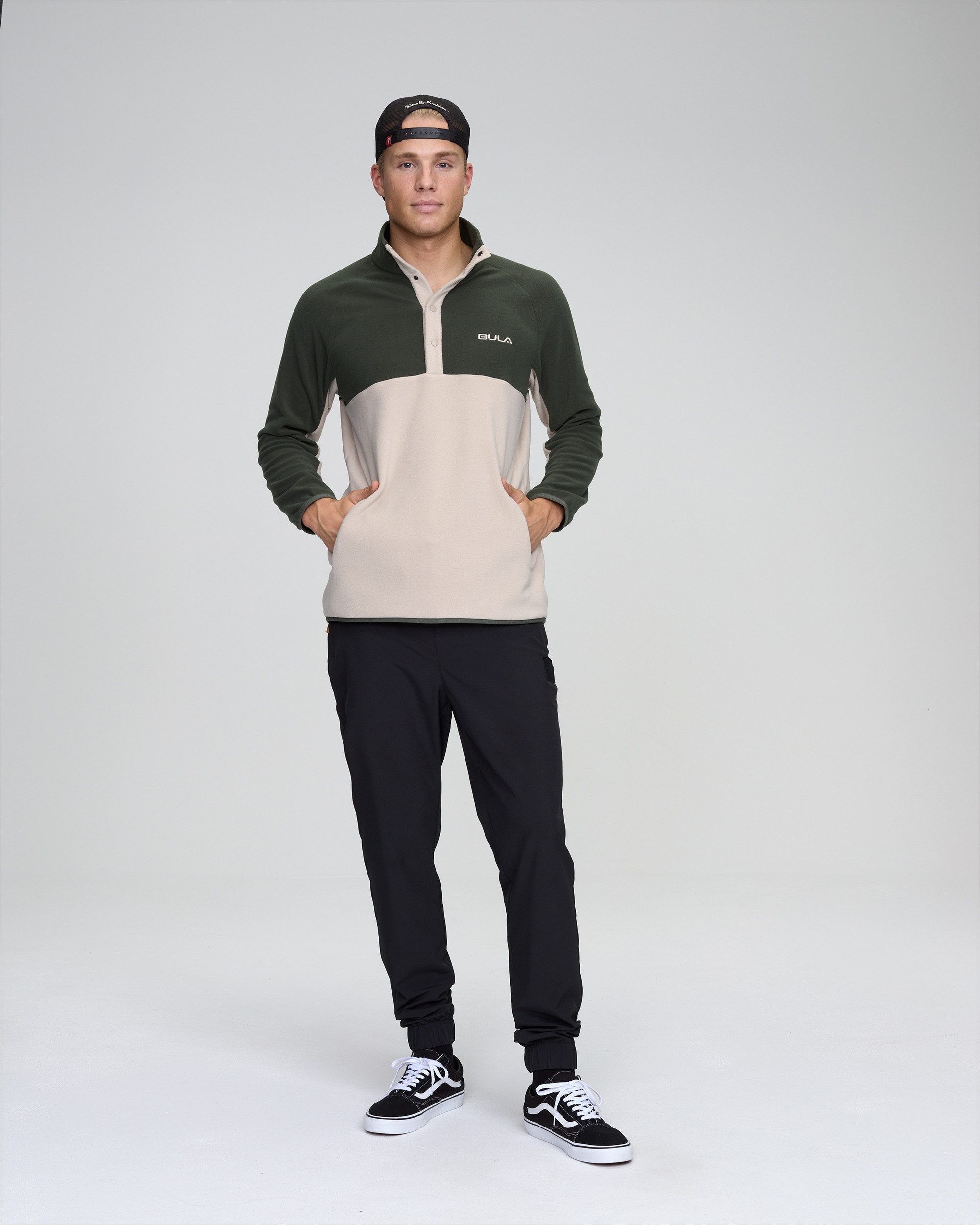 BULA Fleeceshirt Cruiser mit Raglanärmeln und praktischen Taschen