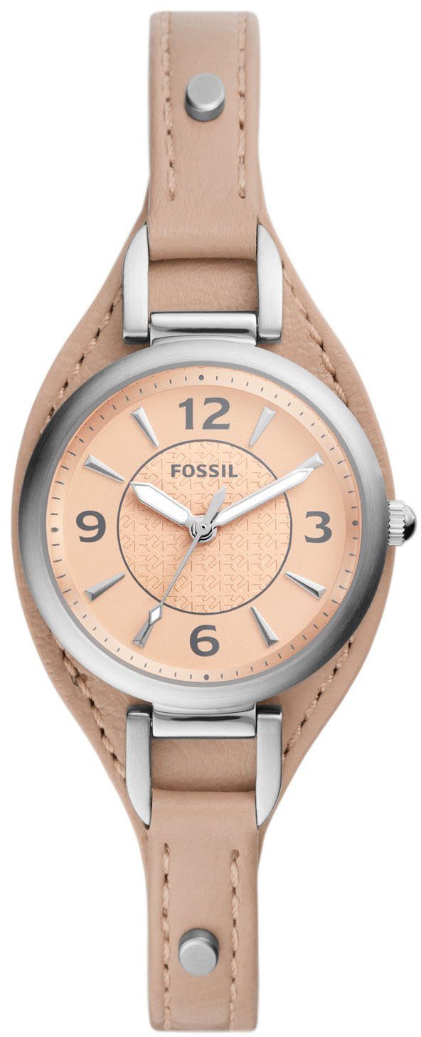 Fossil Quarzuhr Carlie, ES5213, Armbanduhr, Damenuhr, Nachhaltigkeitssiegel