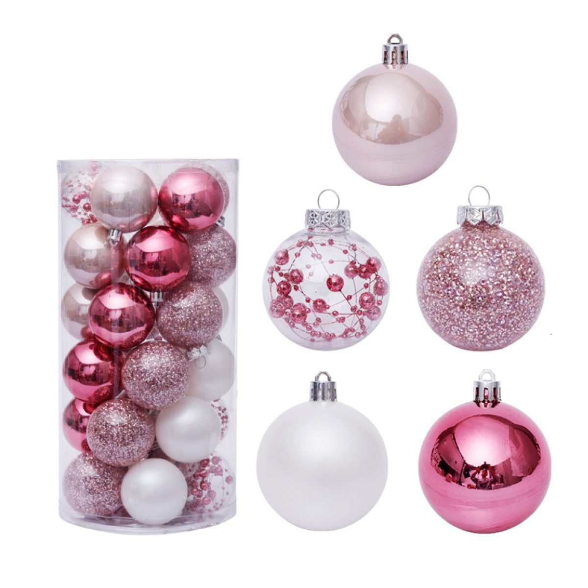 Zeaicos Christbaumschmuck Weihnachtskugel-Ornamente, Weihnachtsbaumkugeln für Party Urlaub