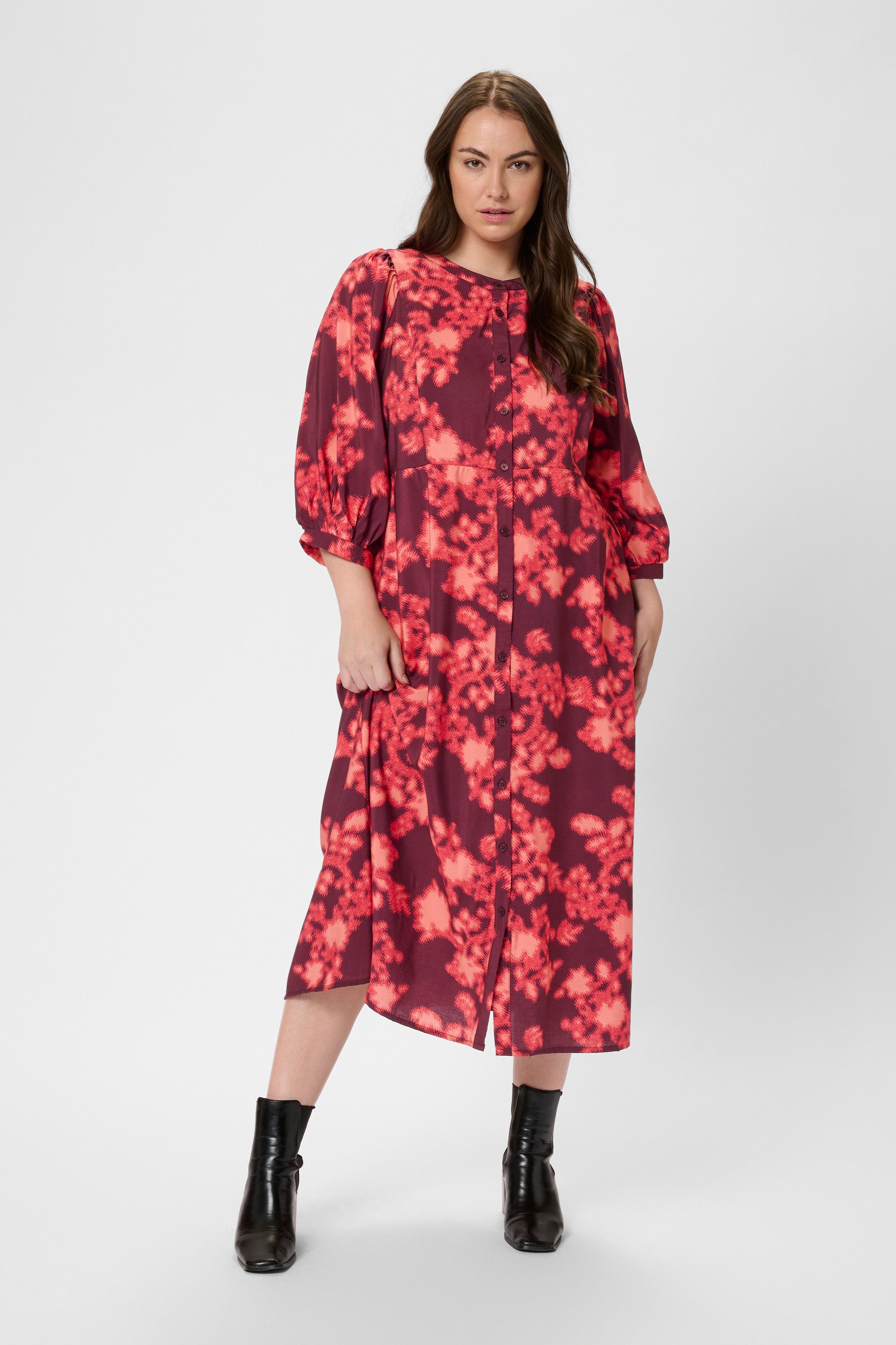 KAFFE Curve Blusenkleid Kleid KCmaddi Große Größen